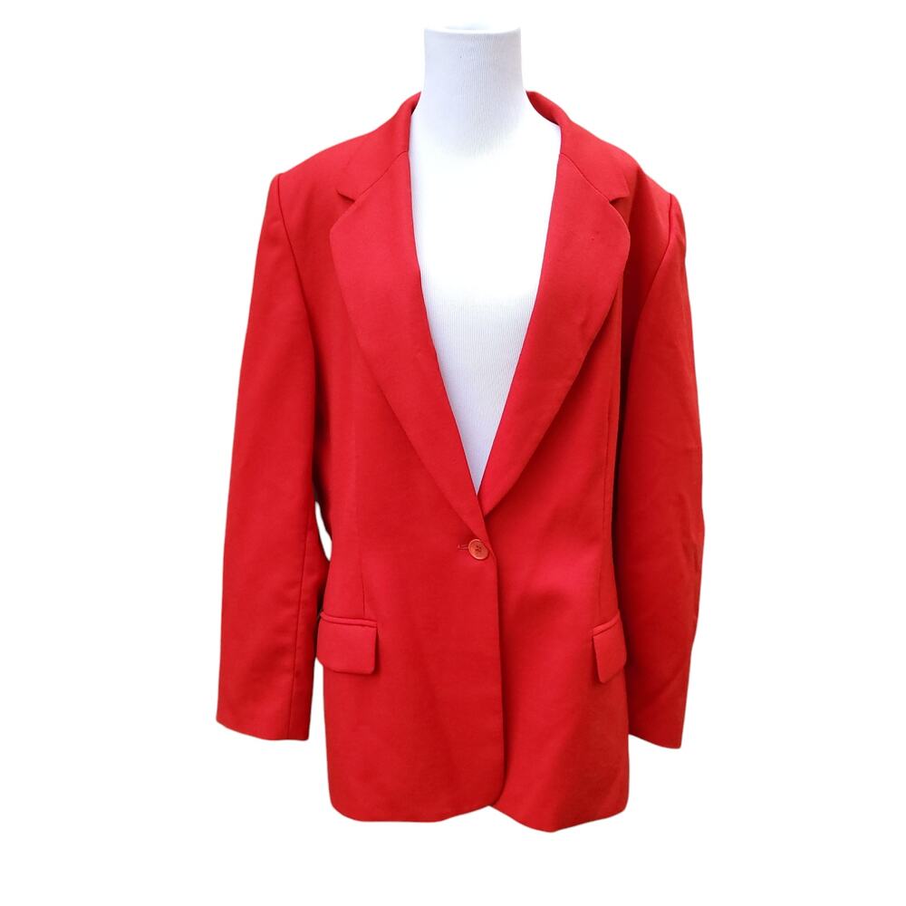 Pendleton Red Virgin Wool Blazer Jacket Career Office Classic Sz 18